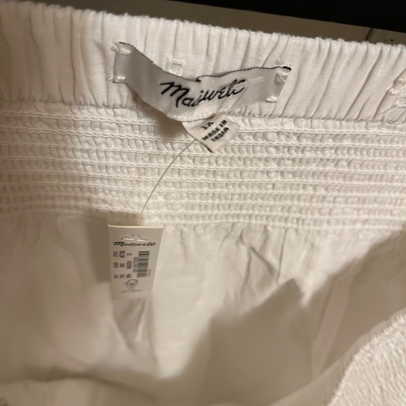 NWT 1XL Madewell Embroidered Smock-Waist Ruffle Mini Skirt in Eyelet White - Picture 4 of 7